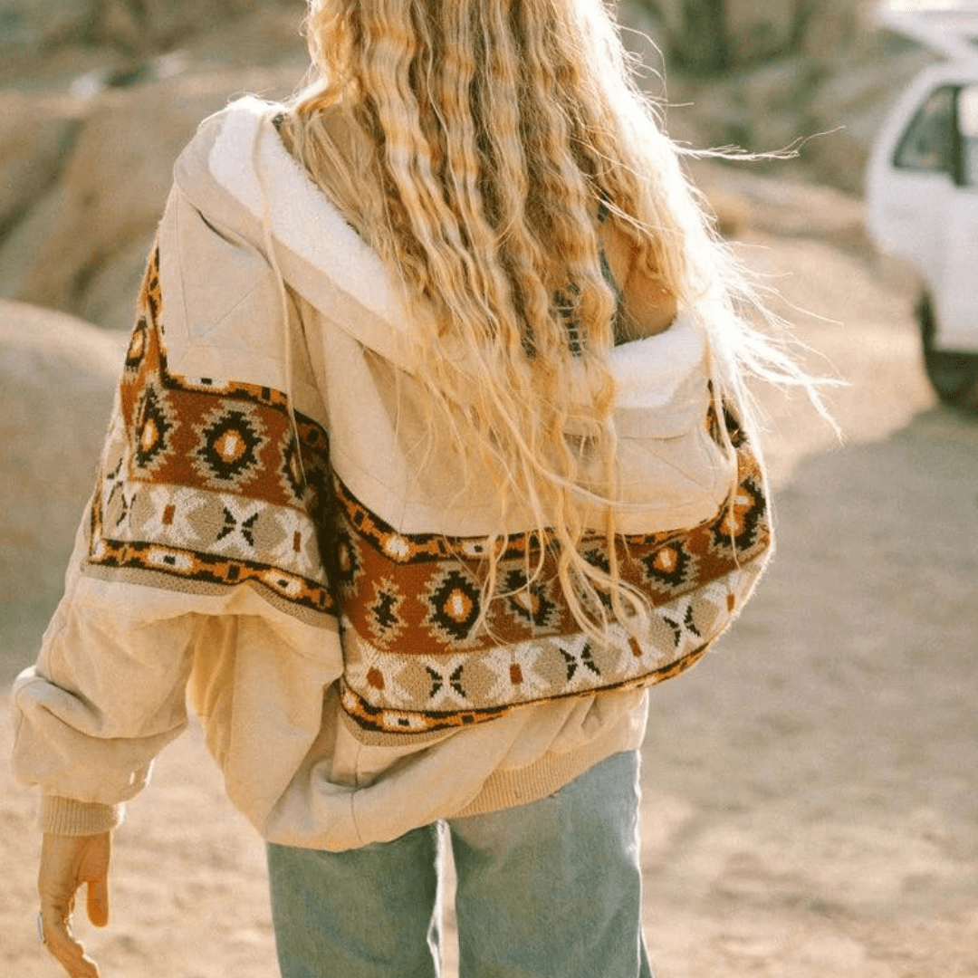 WW | Bestickte Jacke - Warmes Sherpa-Futter - Lockere Passform - Von der Western-Kultur inspirierten Stil