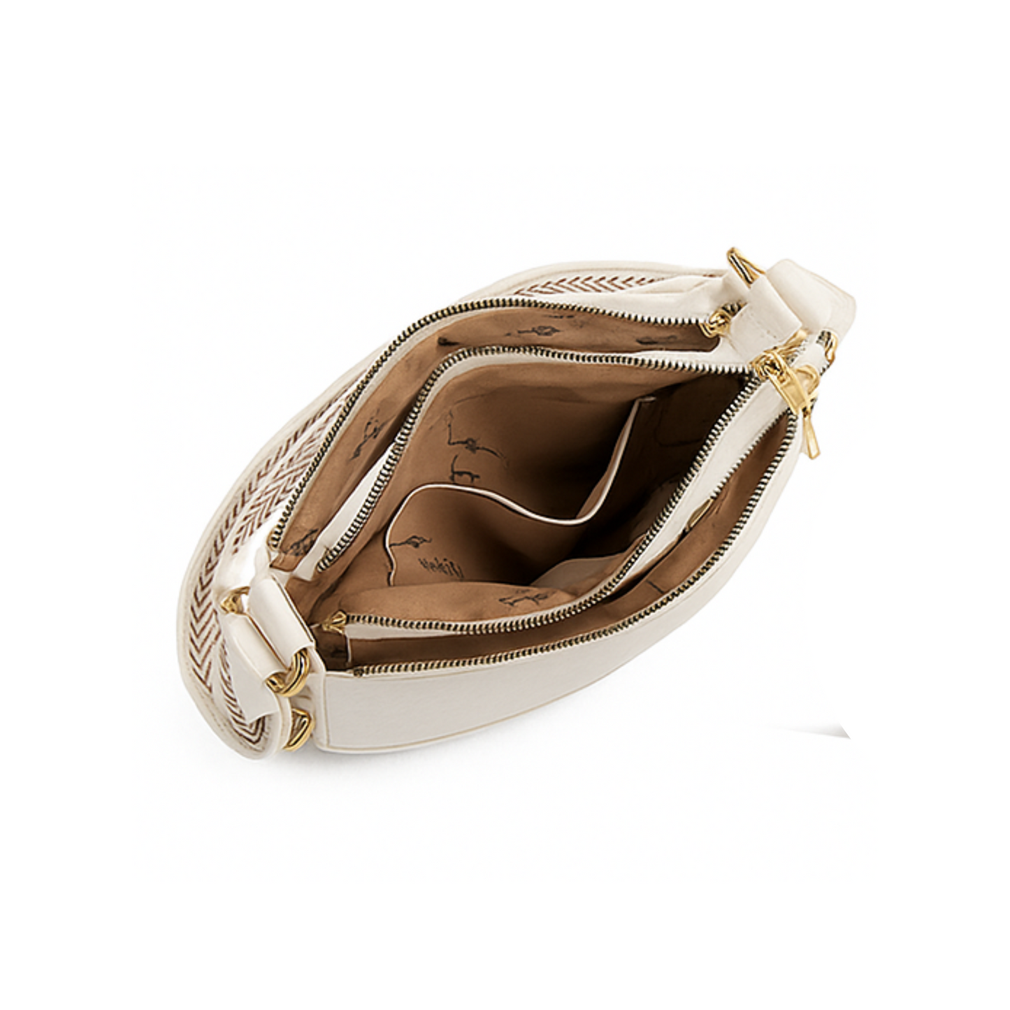 Nyra Elegant Leather Shoulder Bag - White