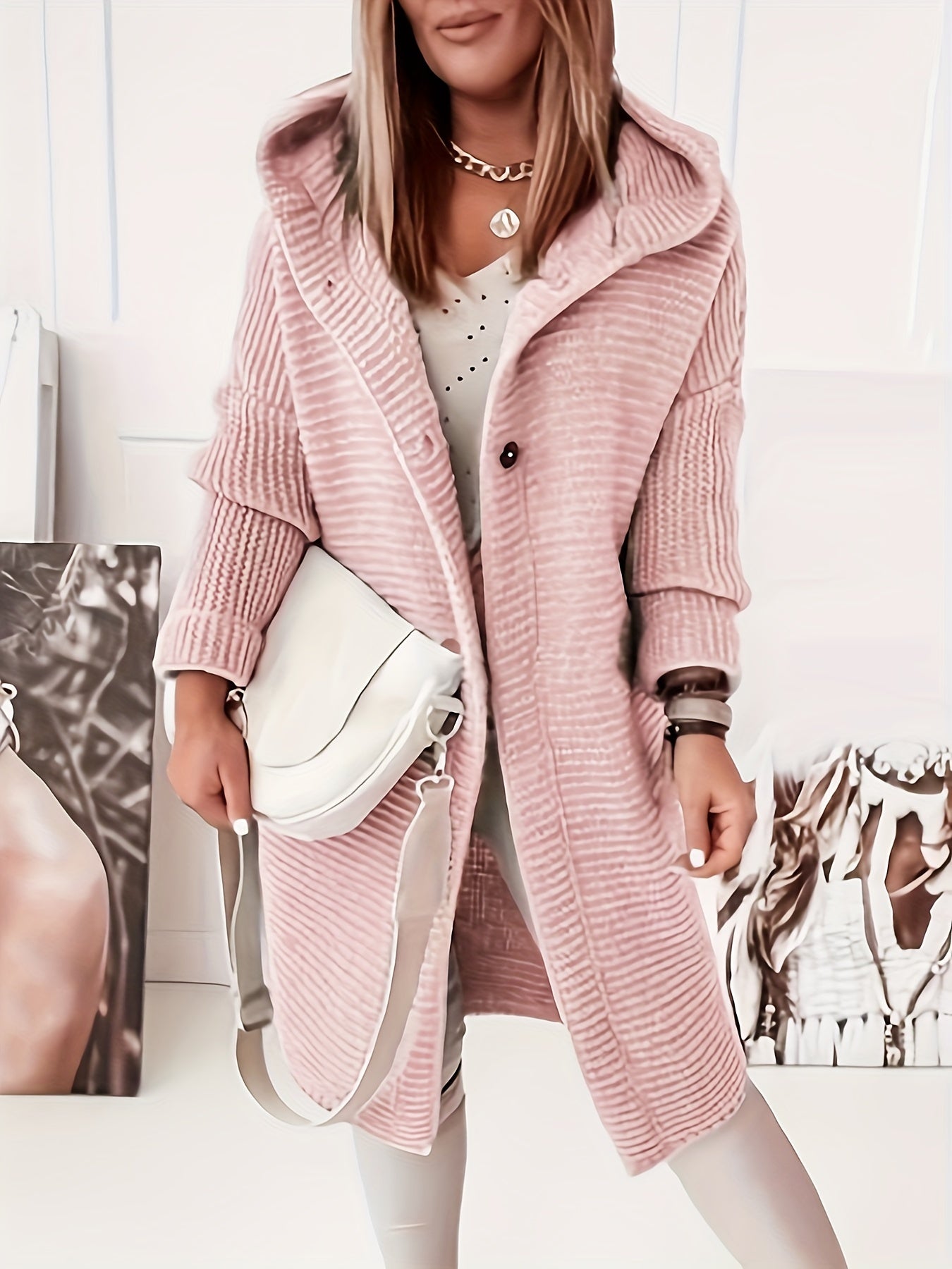 WW | eleganter hooded Cashmere-Strickwaren-Cardigan für Damen - Perfekt für den Alltag