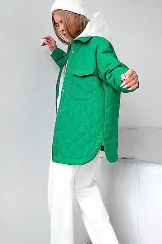 WW | Long Diamond Quilted Puffer Jacket