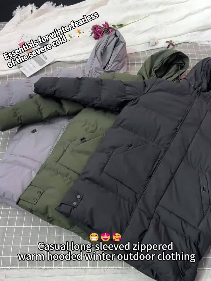WW | Winter Jacket with Hood - Warm, Lined Quilted Jacket with Zipper and Pockets