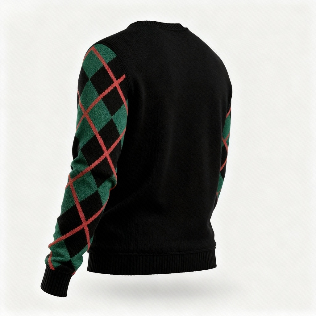 WW | Künstlerischer Schädel Druck - Maximalistischer Weihnachtsdruck Hässlicher Pullover