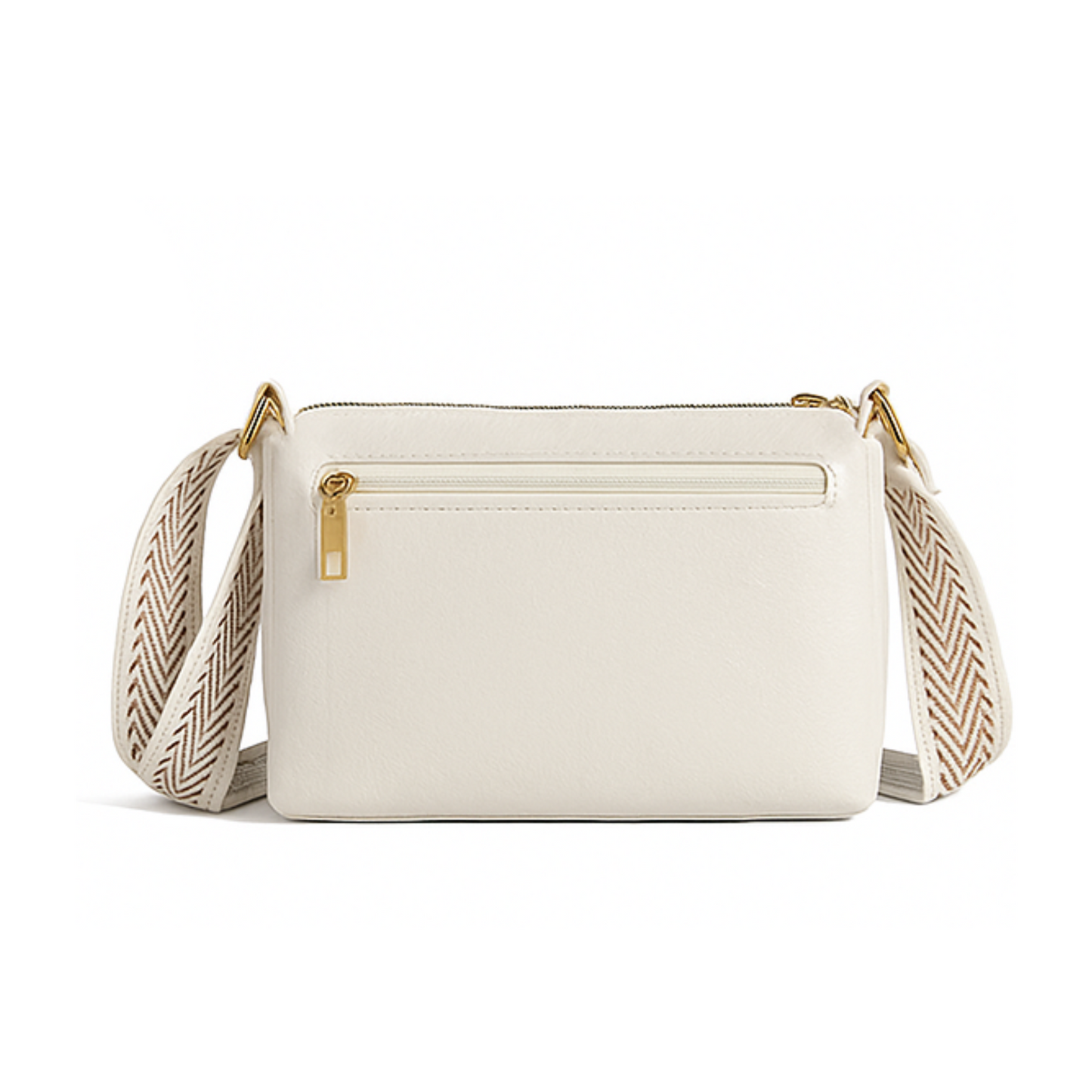 Nyra Elegant Leather Shoulder Bag - White