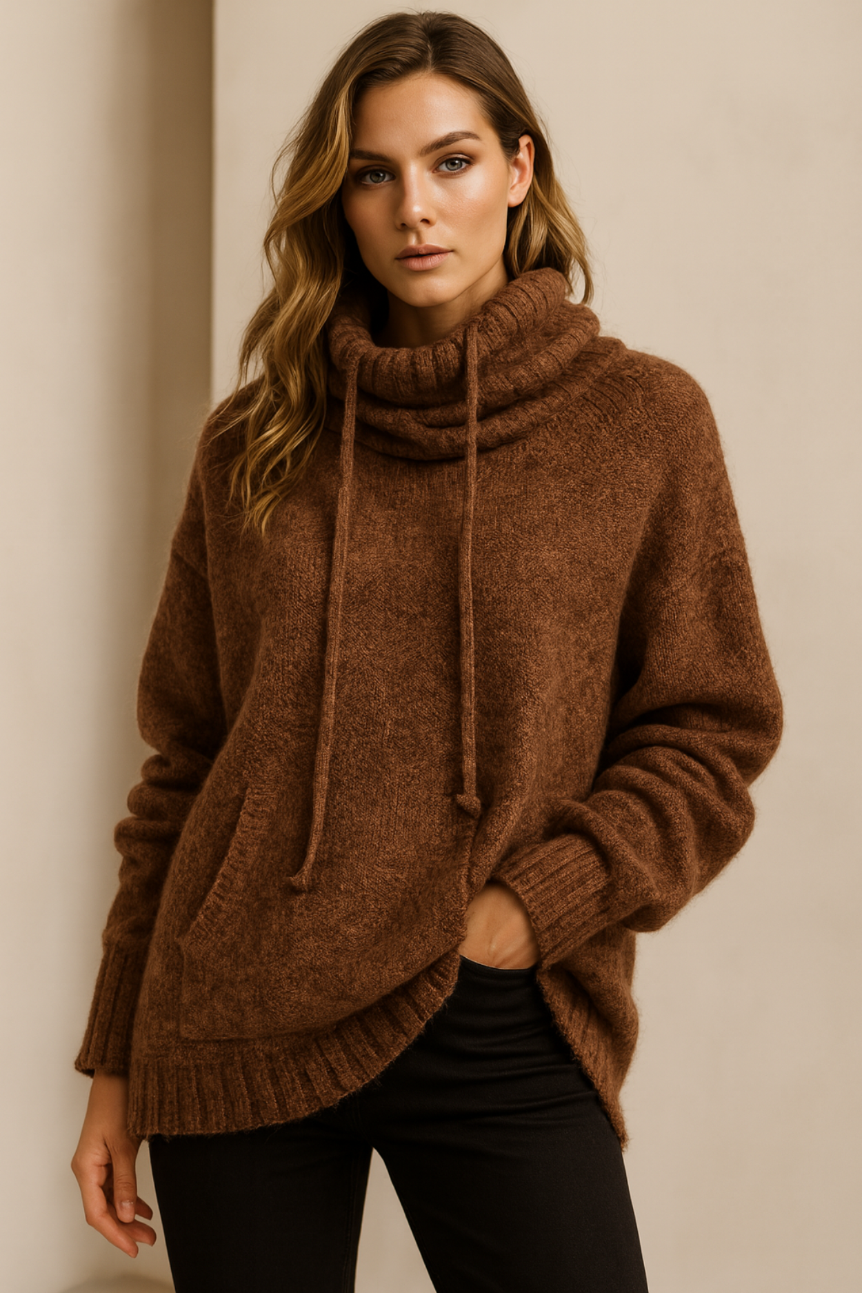 Xena | Long Sleeve Sweater with Pocket