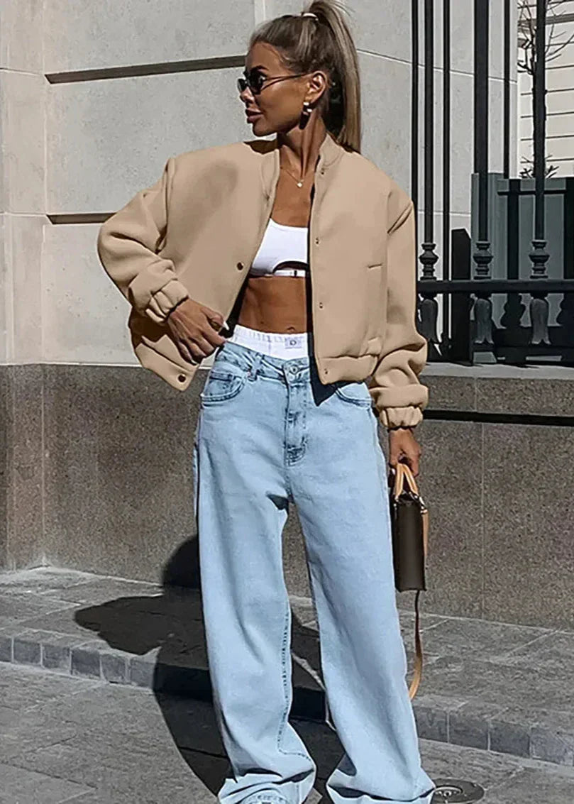 WW | Luxuriöse Wollflugjacke - Khaki