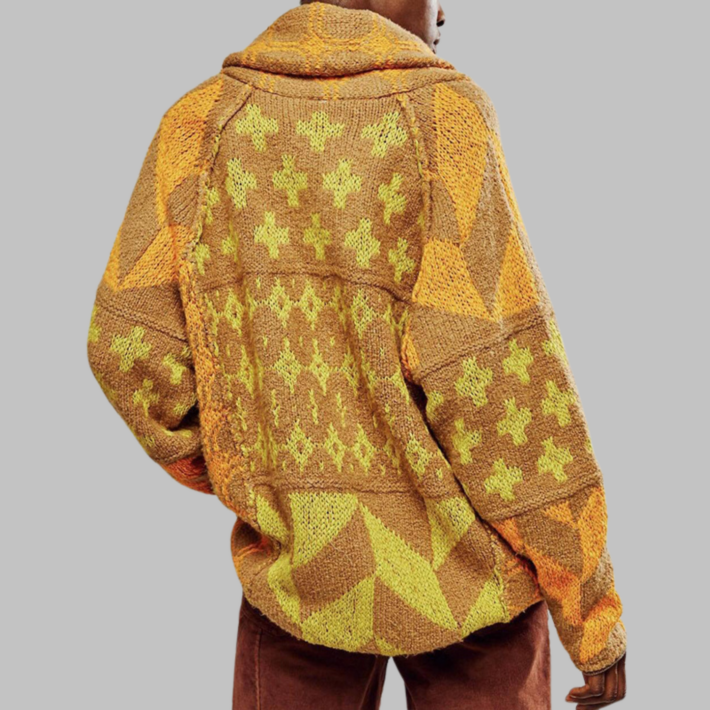 WW | Kuschelweiche Jacke mit modernen geometrischen Mustern
