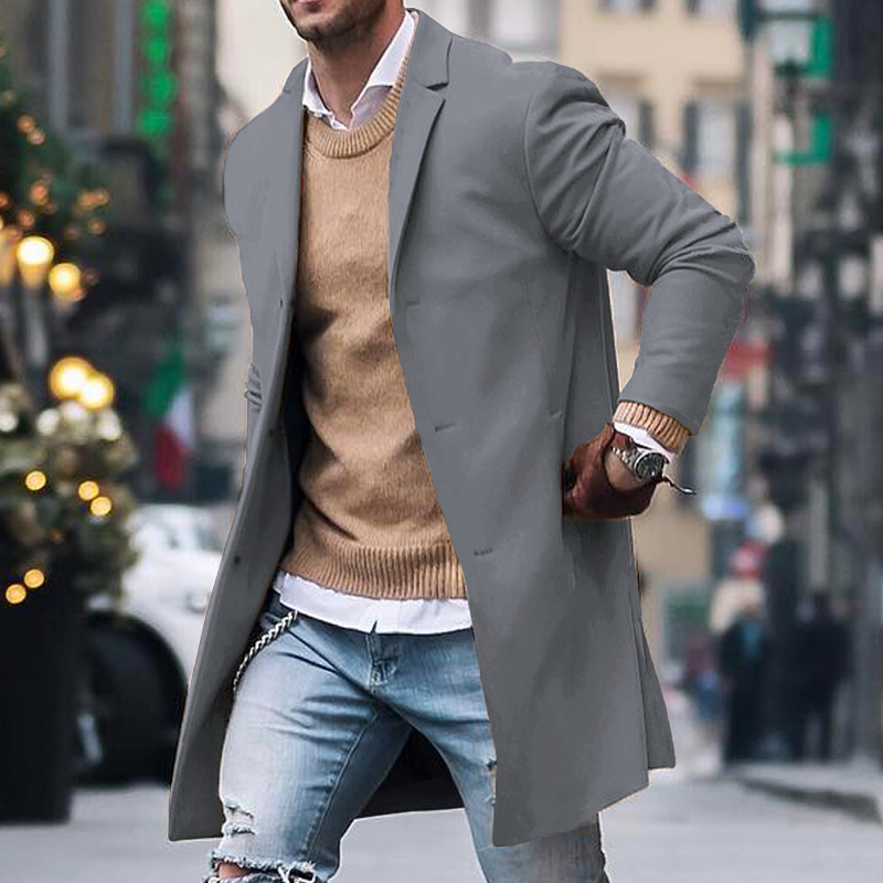 WW | Double-breasted Coat for Men Elegance