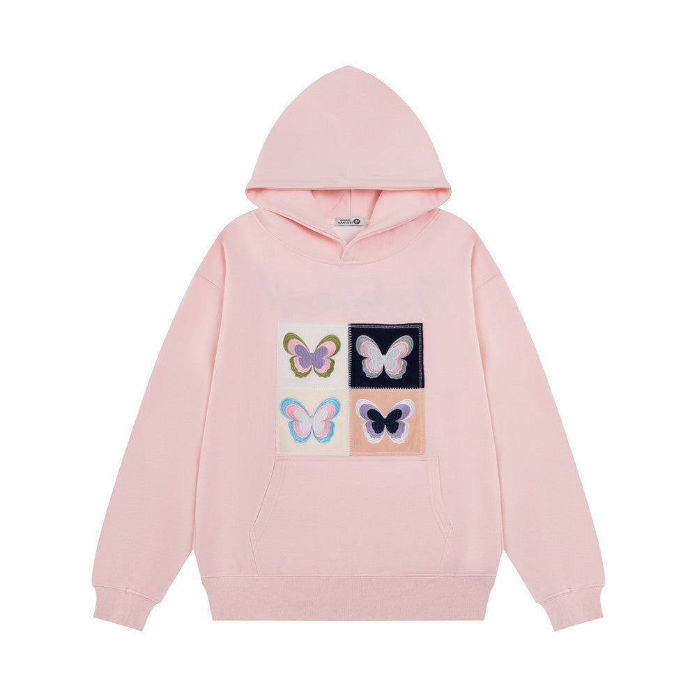 WW | Hoodie with embroidered butterfly patch