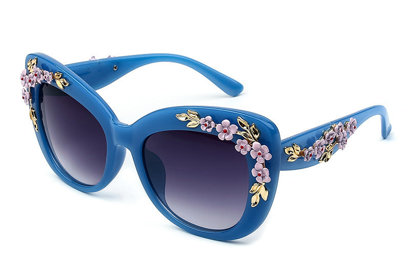 WW | Exquisite Damen Sonnenbrille Mit Blumenmuster
