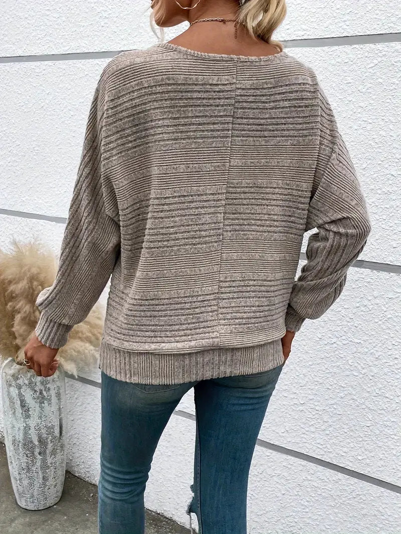 WW | Gestreifter Pullover Für Mühelosen Alltagsstil Für Frauen