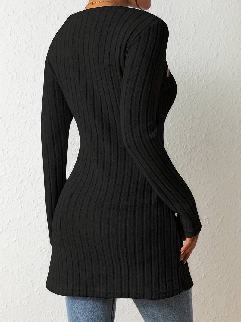 WW | Ribbed Button Top For Women