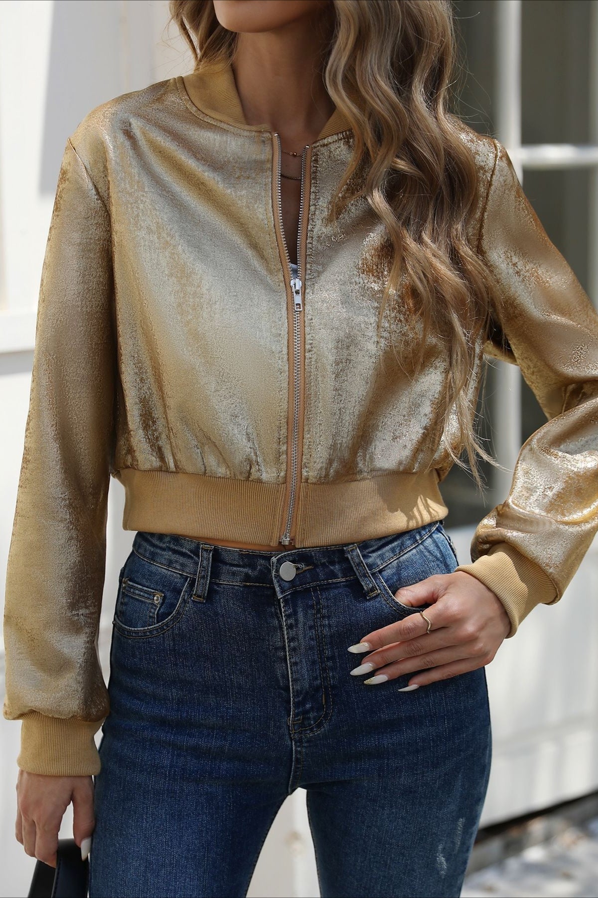 WW | Long Sleeve Foil Zip Jacket