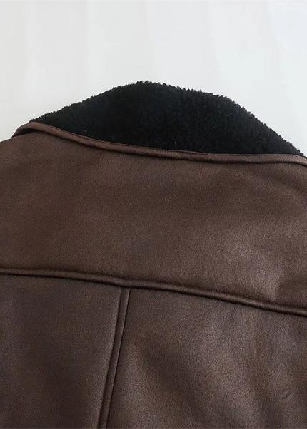 WW | Stil Doppeltseitige Kunstlederjacke