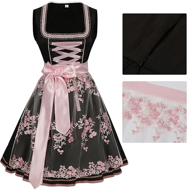 WW | Damen Traditionelles Kleid mit Blumenstickerei