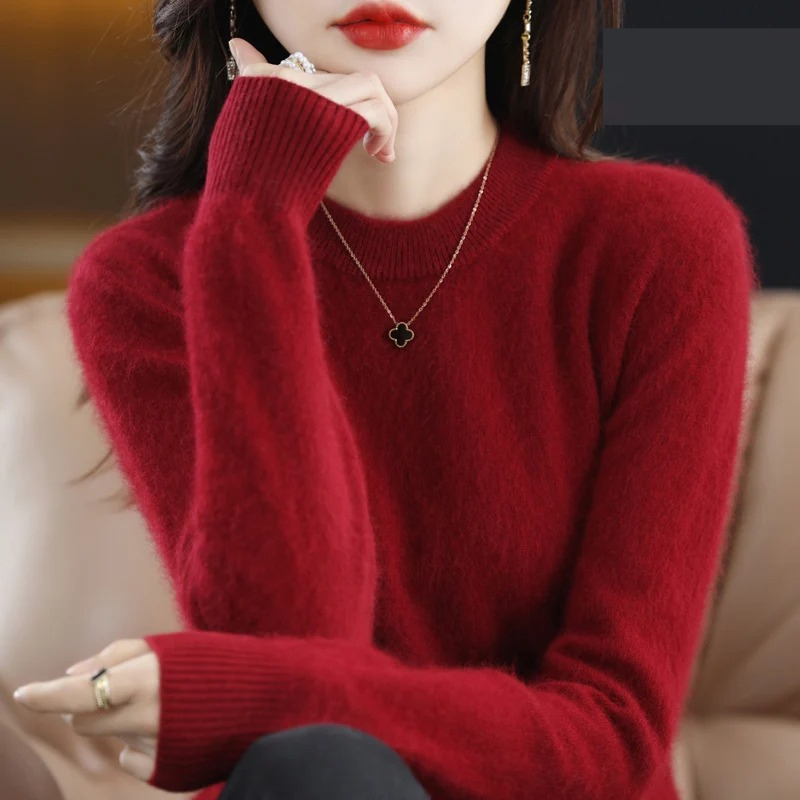 WW | Women's Cashmere Sweater Luxurious Crew Neck, Soft & Fashionable