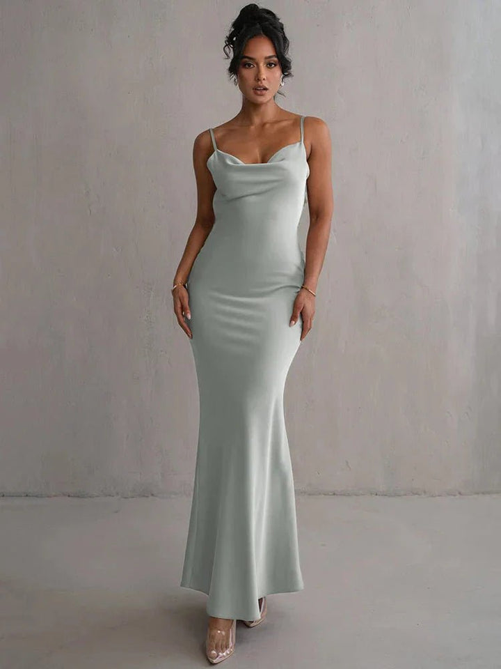 Nina™ Luxurious Ruffled Silk Party Dress