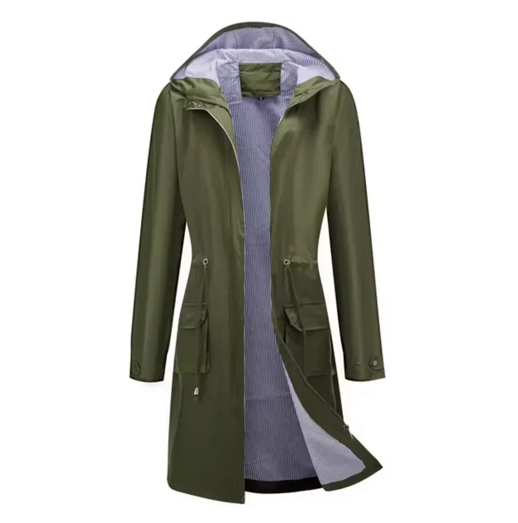 WW | Hood Long Model Water-Repellent Adjustable Waist Pockets