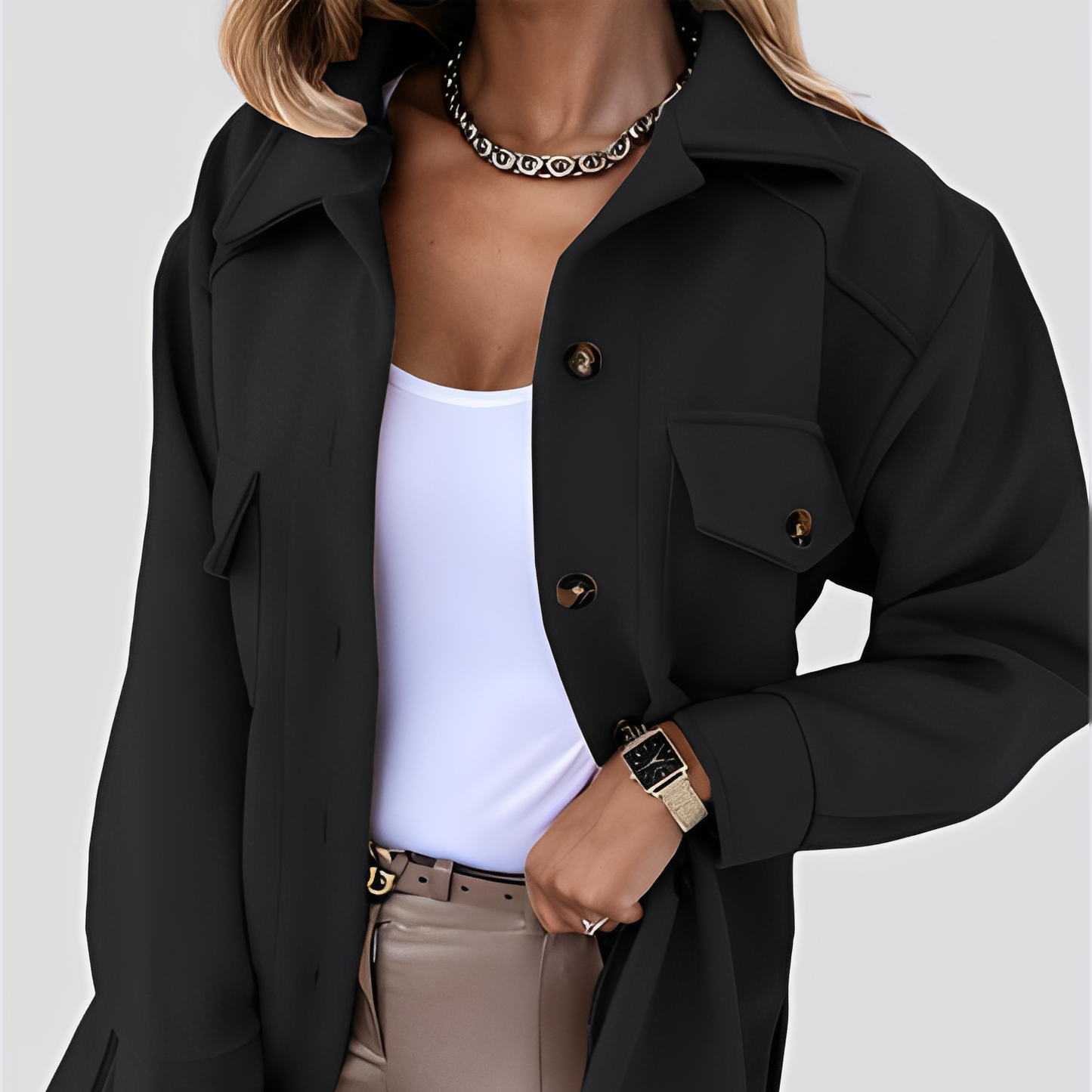 WW | Damen Leichtgewicht Wolle Reverskragenjacke