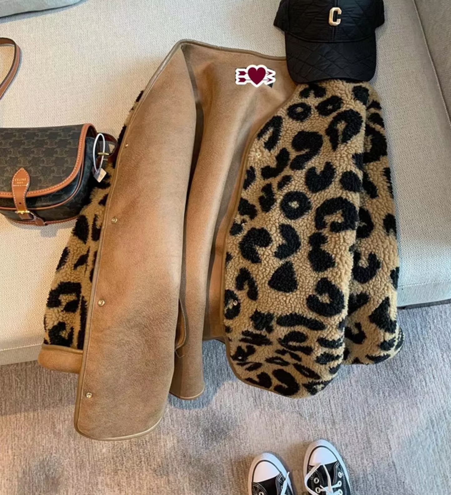 WW | Stylische Fleecejacke mit Leopardenmuster