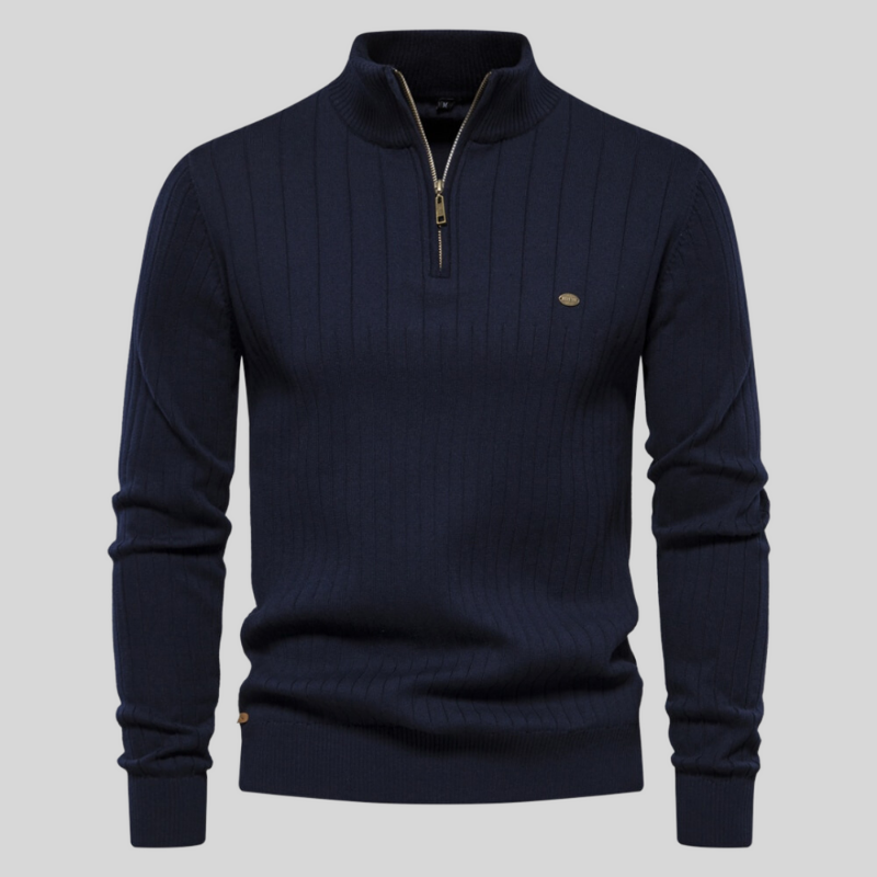 WW | Halb-Zip Ripp Herrenpullover