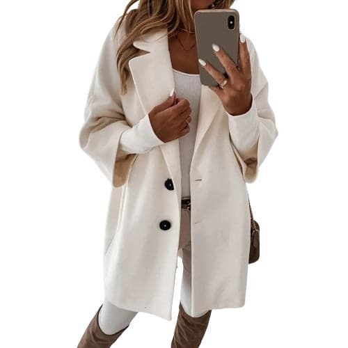 WW | Elegant Soft Double-Breasted Coat