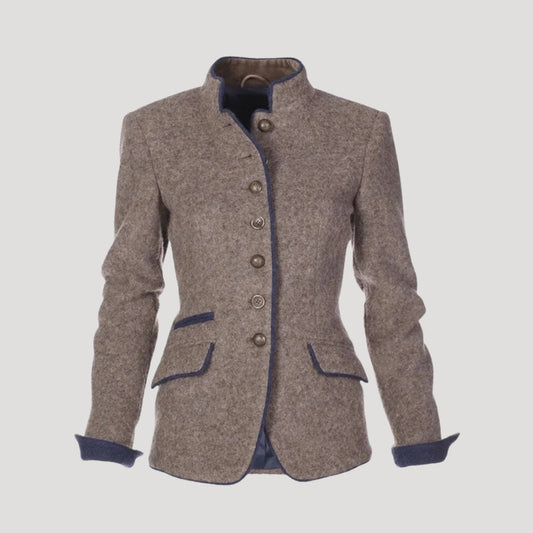 WW | Damen Tweedjacke taillierte Landblazerjacke