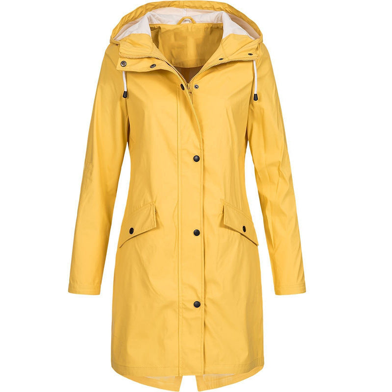 WW | Women's Waterproof Raincoat with Hood & Adjustable Waist