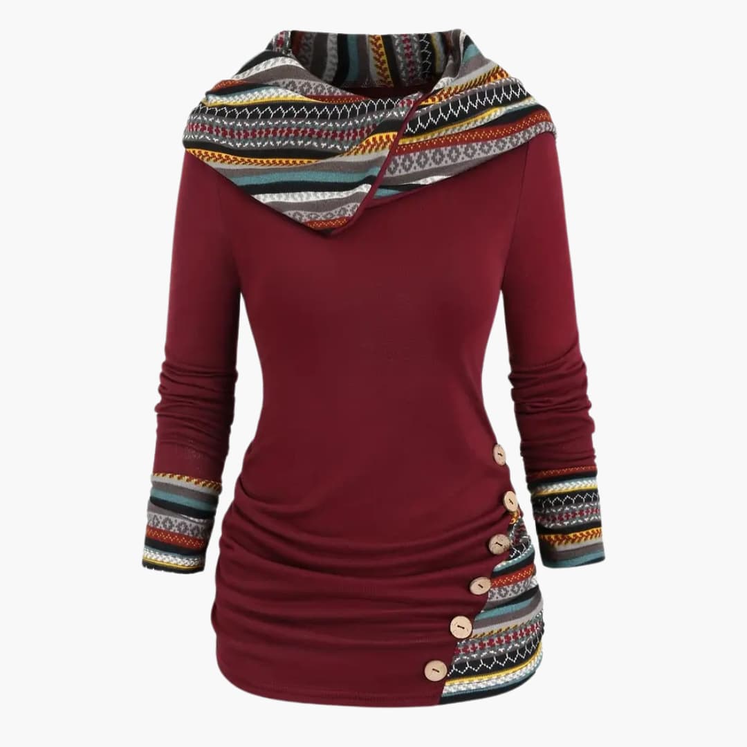 WW | Stylish Women's Hoodie with Ethnic Print