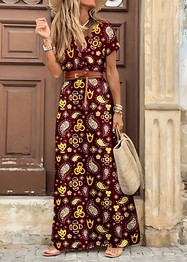 Vera – Elegantes Boho-Maxikleid