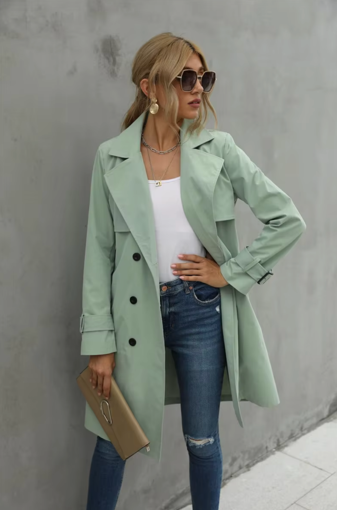 WW | Classic Double-Breasted Trench Coat