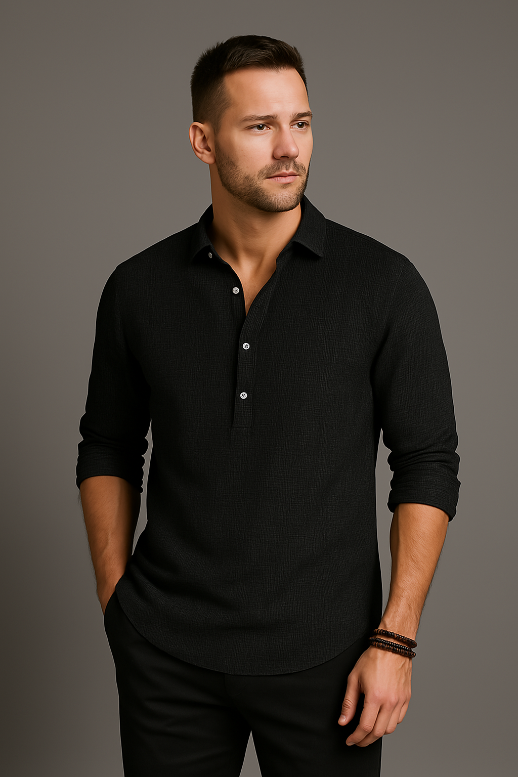 WW | Linen Men's Polo Shirt