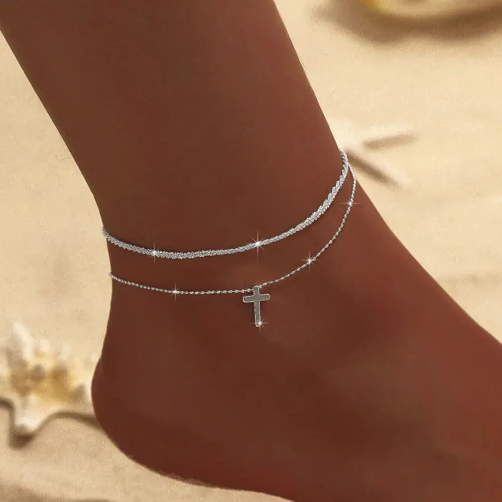 WW | Chic Silver/Gold Double Anklet