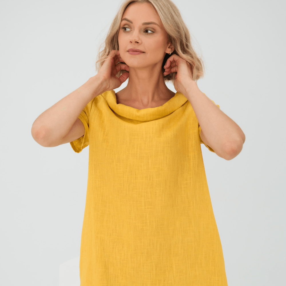 WW | Lässiges Leinenkleid Für Damen