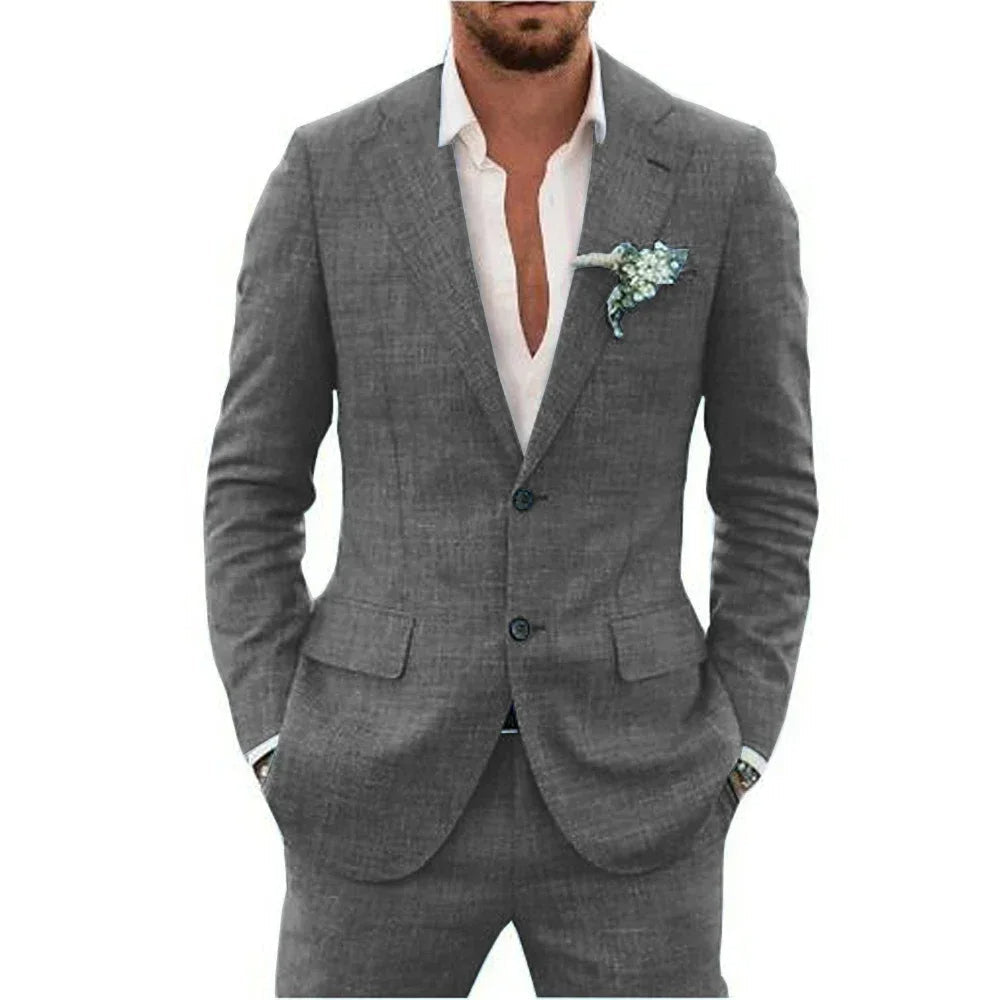 WW | Slim Fit Zwei Knopf Verschluss Atmungsaktives Mischgewebe
