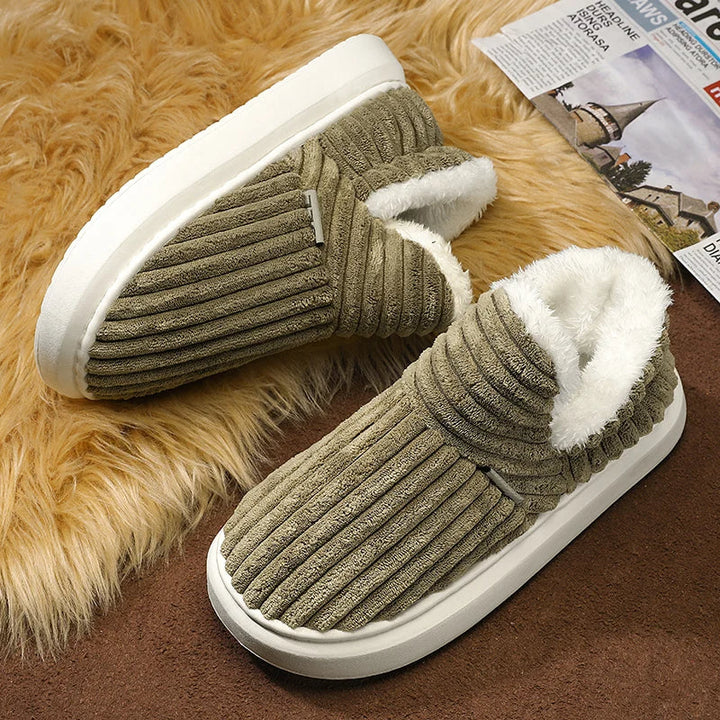 WW | Slipper - Orthopädische Unterstützung - Flauschige Cozy Sohle - Weiche Velours-Optik