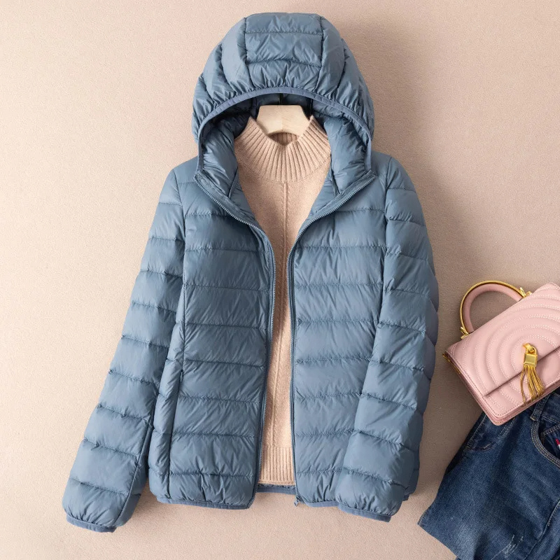 WW | Quilted Jacket Lightweight with Hood Warm Lined Casual Fit