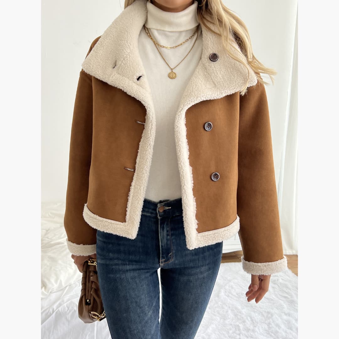 WW | Women's Reversible Fur Jacket Stylish and Versatile Plush Jacket