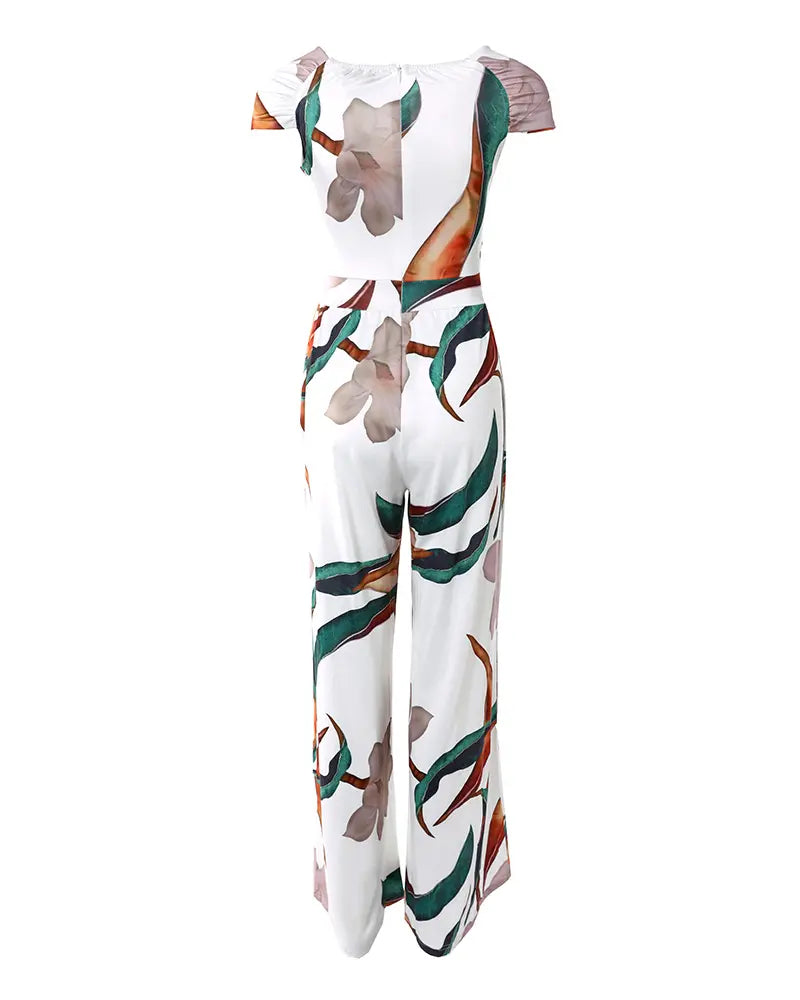 WW | Elegantes Jumpsuit Kleid mit Blumenmuster