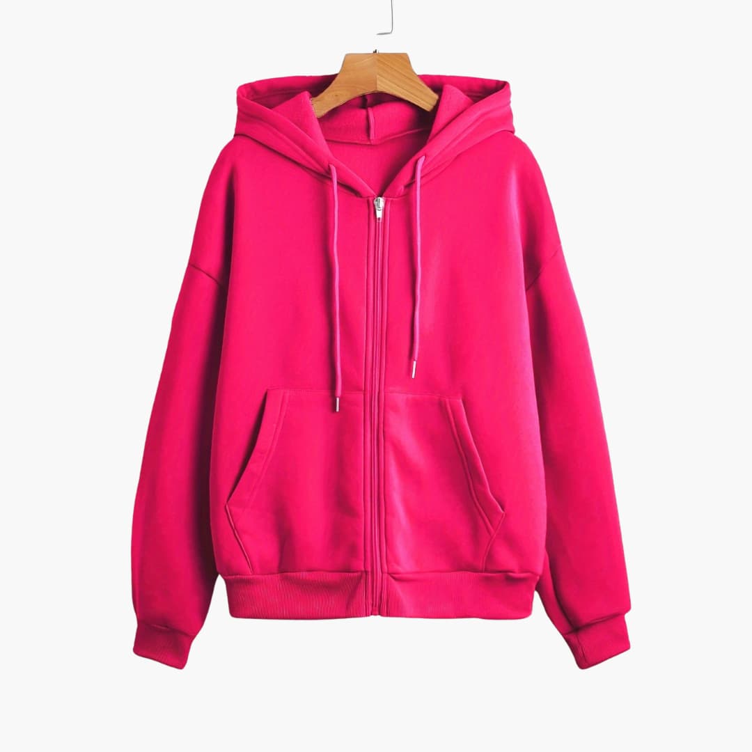 WW | Women's Plain Zip-Up Hoodie
