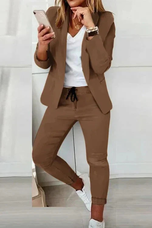 WW | Langärmeliger Blazer Und Hose Stil
