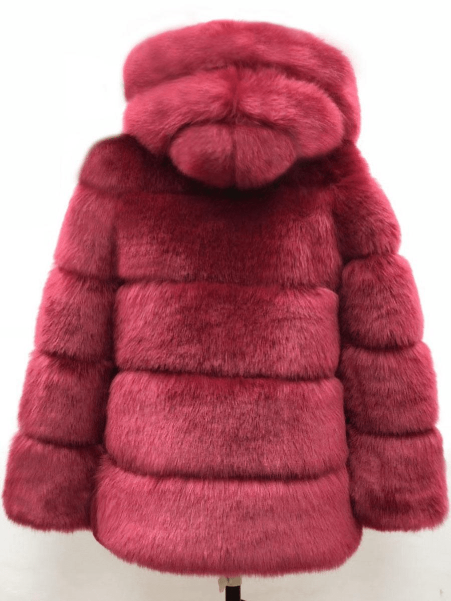 WW | Kunstfellmantel - Übergroße Kapuze - Plüsch & Warm - Winter Eleganz