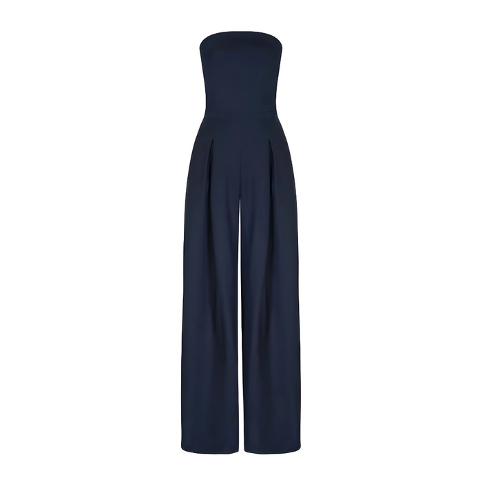 Long strapless jumpsuit with a modern style