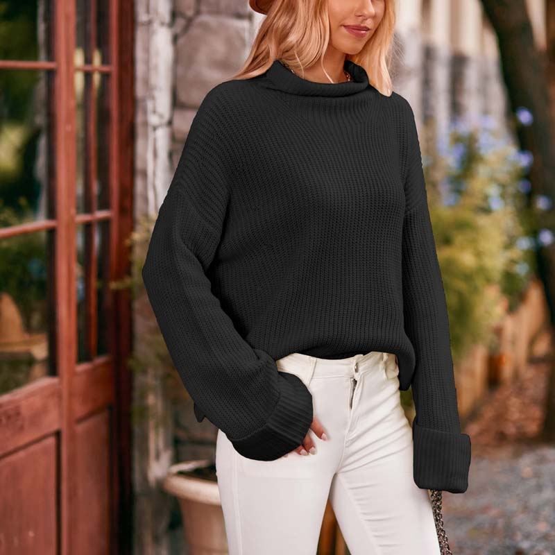 WW | Schlichter Pullover Aus Einfarbigem Strick