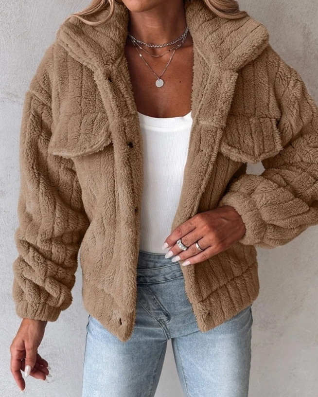 WW | Teddy Jacket with Button Closure