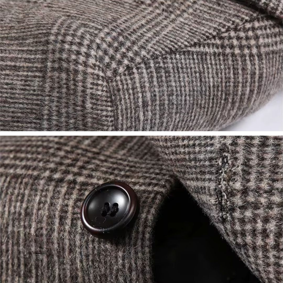 WW | Checked Wool Trench Coat