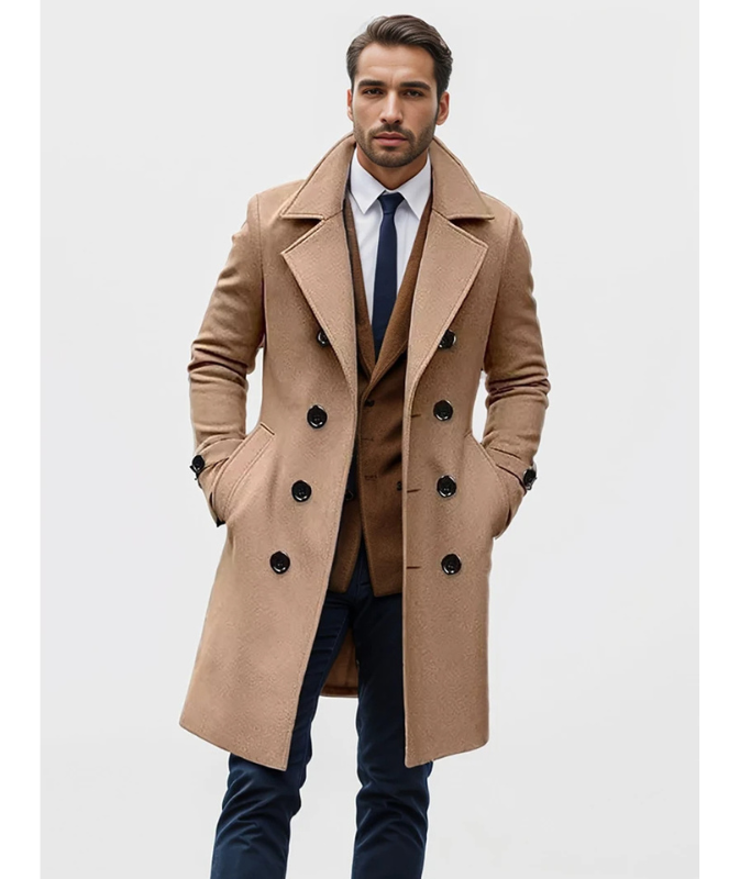 WW | Elegant Men's Double-Breasted Coat