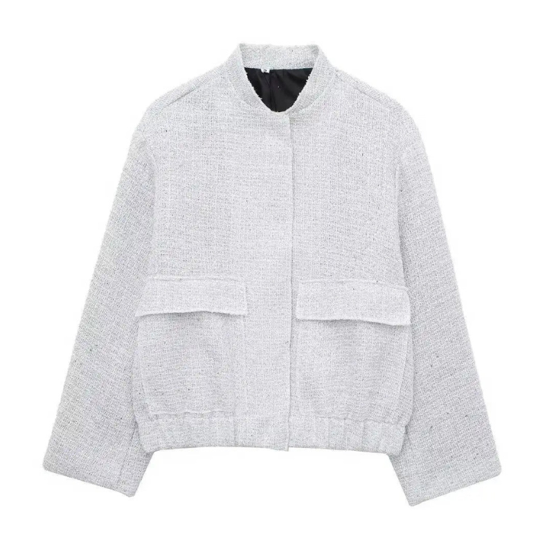 WW | Damen Leichte Pailletten Kurze Jacke Stilvoll & Nett