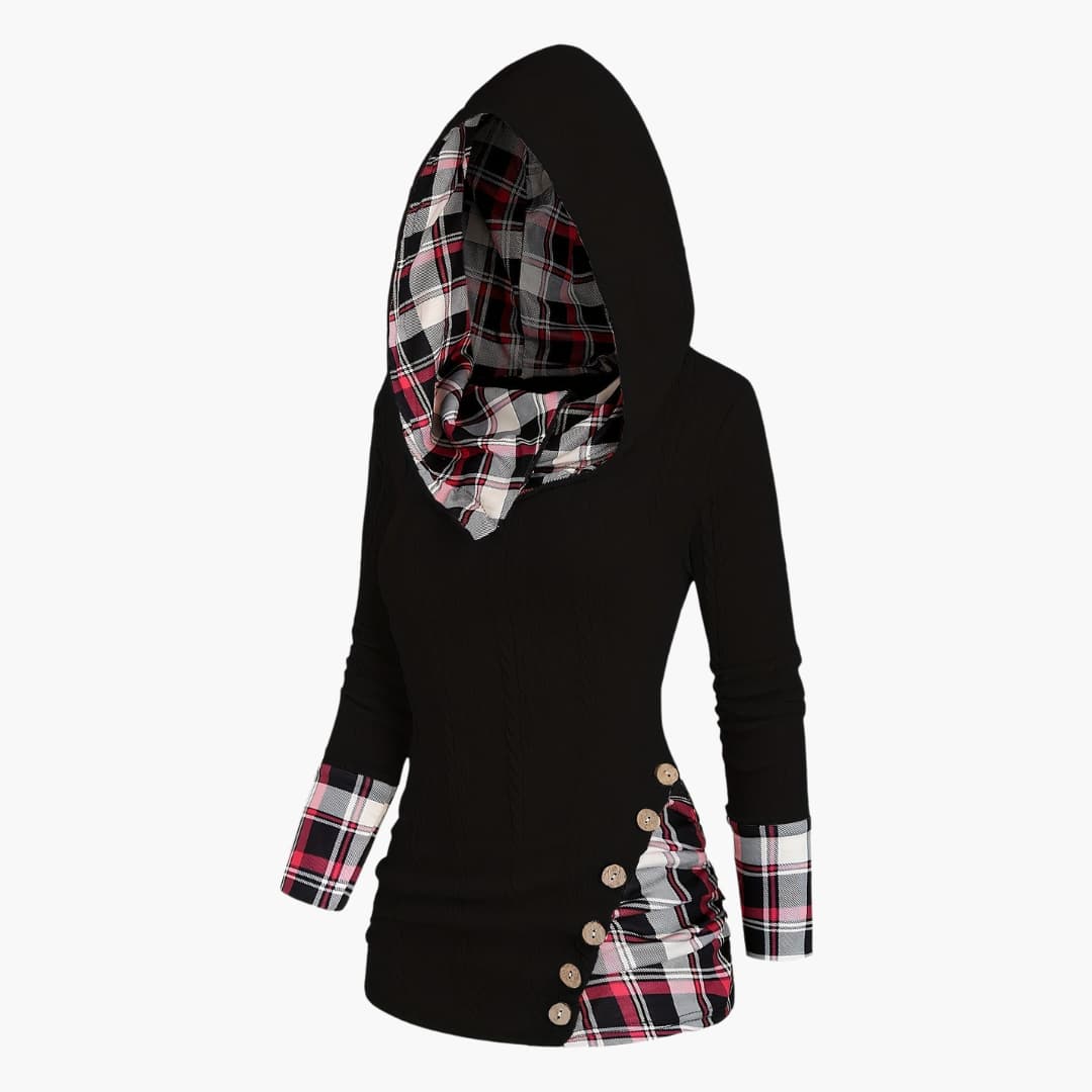 WW | Stilvoll Kabelstrick Hoodie für Frauen