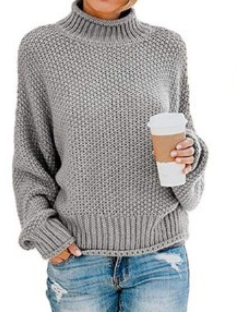 WW | Solid-colored Long-sleeved Sweater