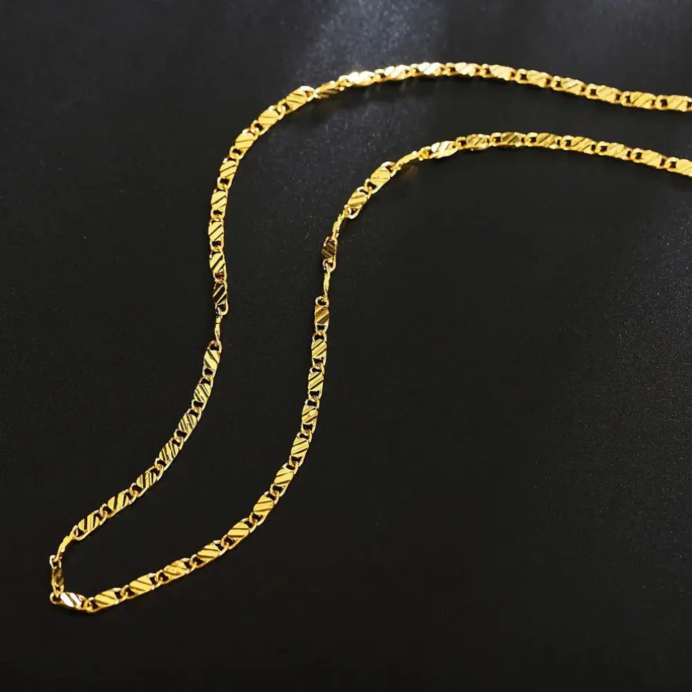 WW | 18k Goldene Kette 2mm 925 Sterling Silberkette
